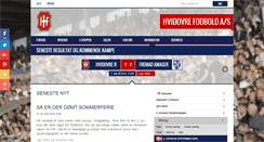 Desktop Screenshot of hvidovrefodbold.dk